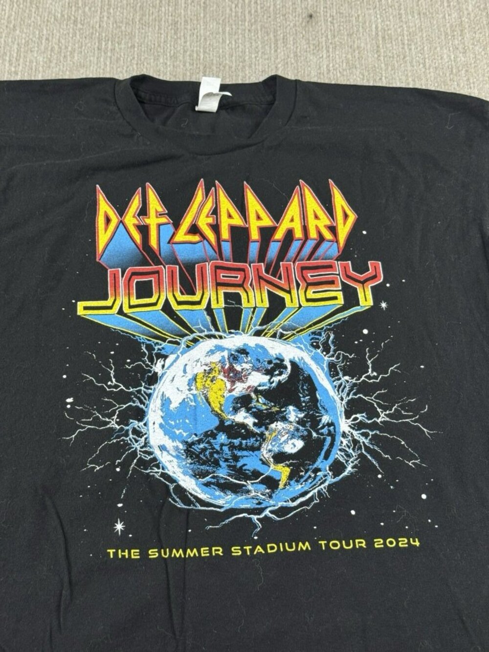 Def Leppard Journey Tour Shirt Short Sleeve 2024 Concert Rock Graphic 2XL